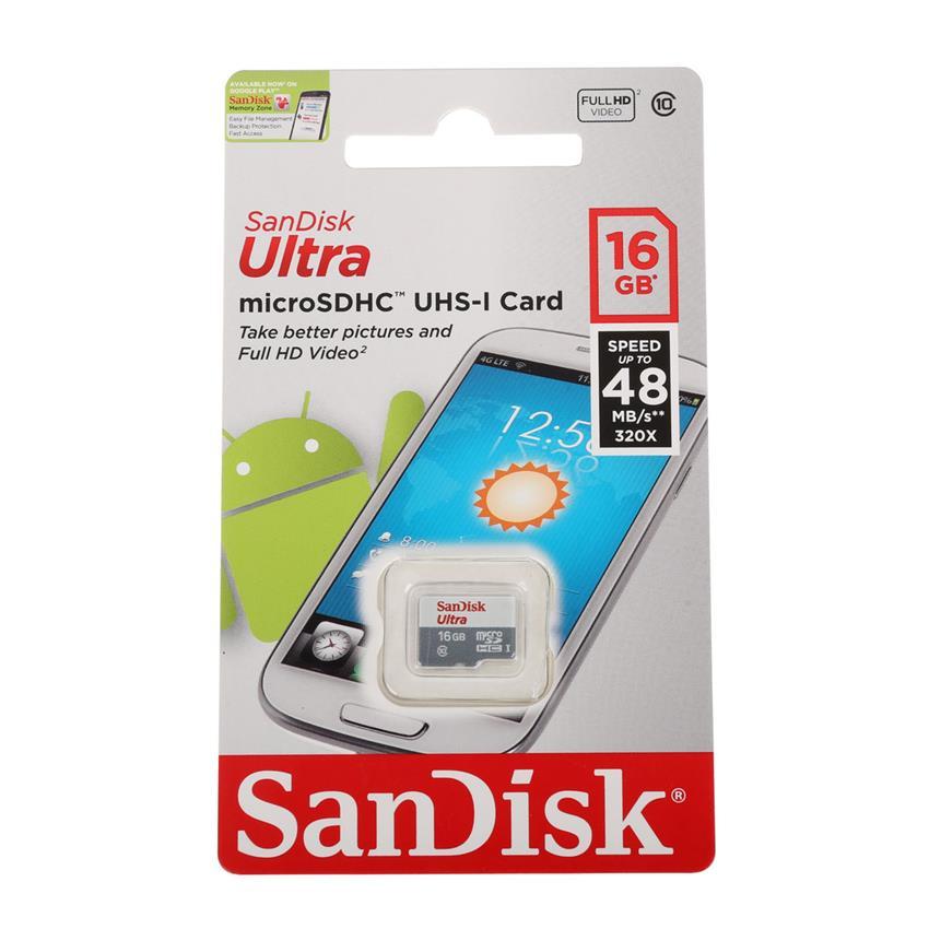 Thẻ nhớ MicroSD Sandisk ULtra 16GB Class10 48MB/s