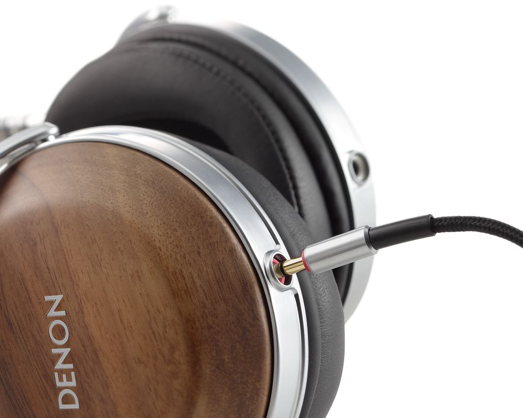Cavo Audio Ricambio 7N OCC Placcato Argento Per Denon AH-D7200/D9200/D5200 E Focal Elear – Connettori In Noce Massello, Adattatore 3.5/6.35 Mm